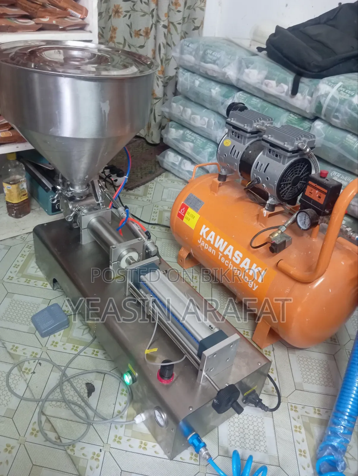 Semi-automatic Piston Filling Machine and Air Compressor
