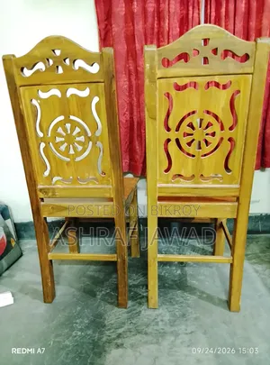 Two Teak Wood Dining Chairs (Brand New, Made 3 Months Ago)