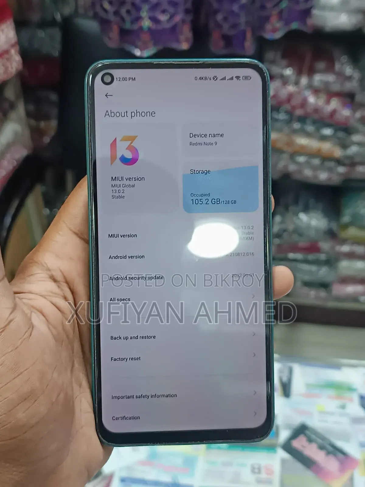 Xiaomi Redmi Note 9 128 GB Red