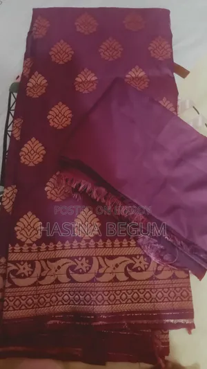 ১বার ব্যবহৃত, মেরুন এক কালার জরজেট শাড়ি সেল দেব।