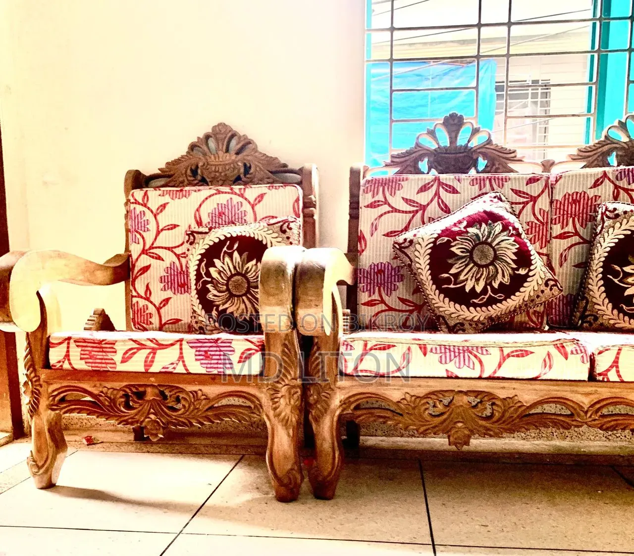 Teak Wood Sofa Set