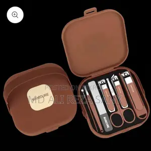 Premium 7-in-1 Manicure Pedicure Grooming Kit - Leatherette Box