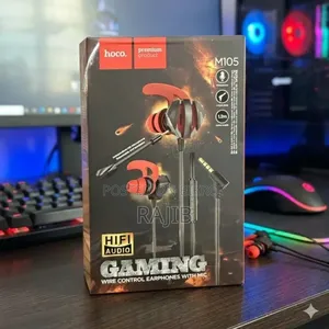 Hoco M105 Sharp, Wired Gaming Earphones With Mic Original Base
