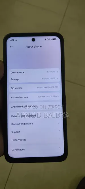 Xiaomi Redmi 15 256 GB Black