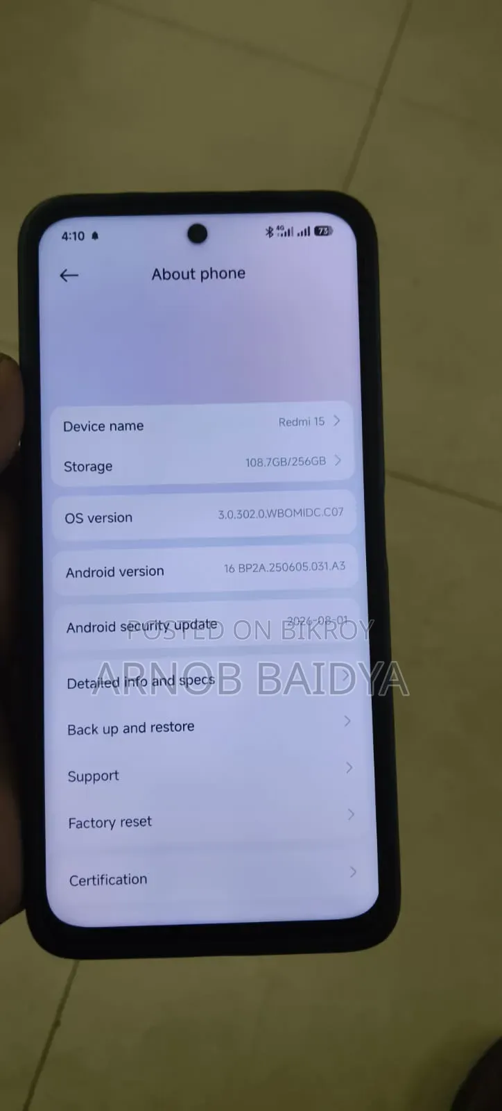 Xiaomi Redmi 15 256 GB Black