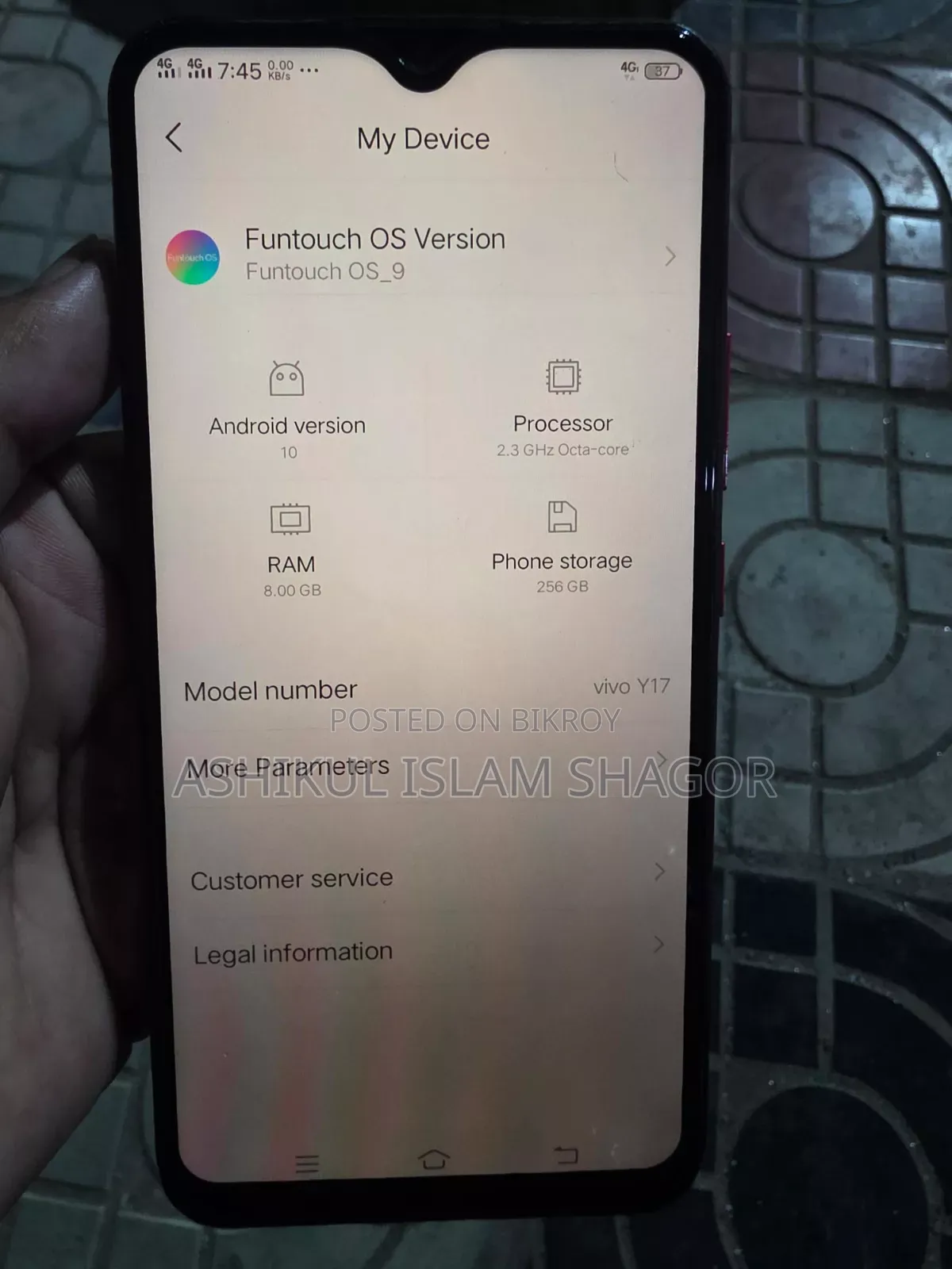 Vivo Y17 256 GB Purple