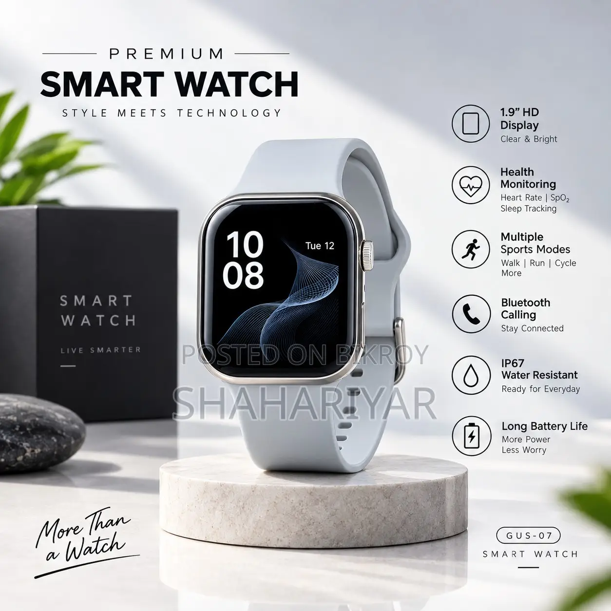 GUS-07 Series 11 AMOLED Smartwatch (7-in-1 Combo)