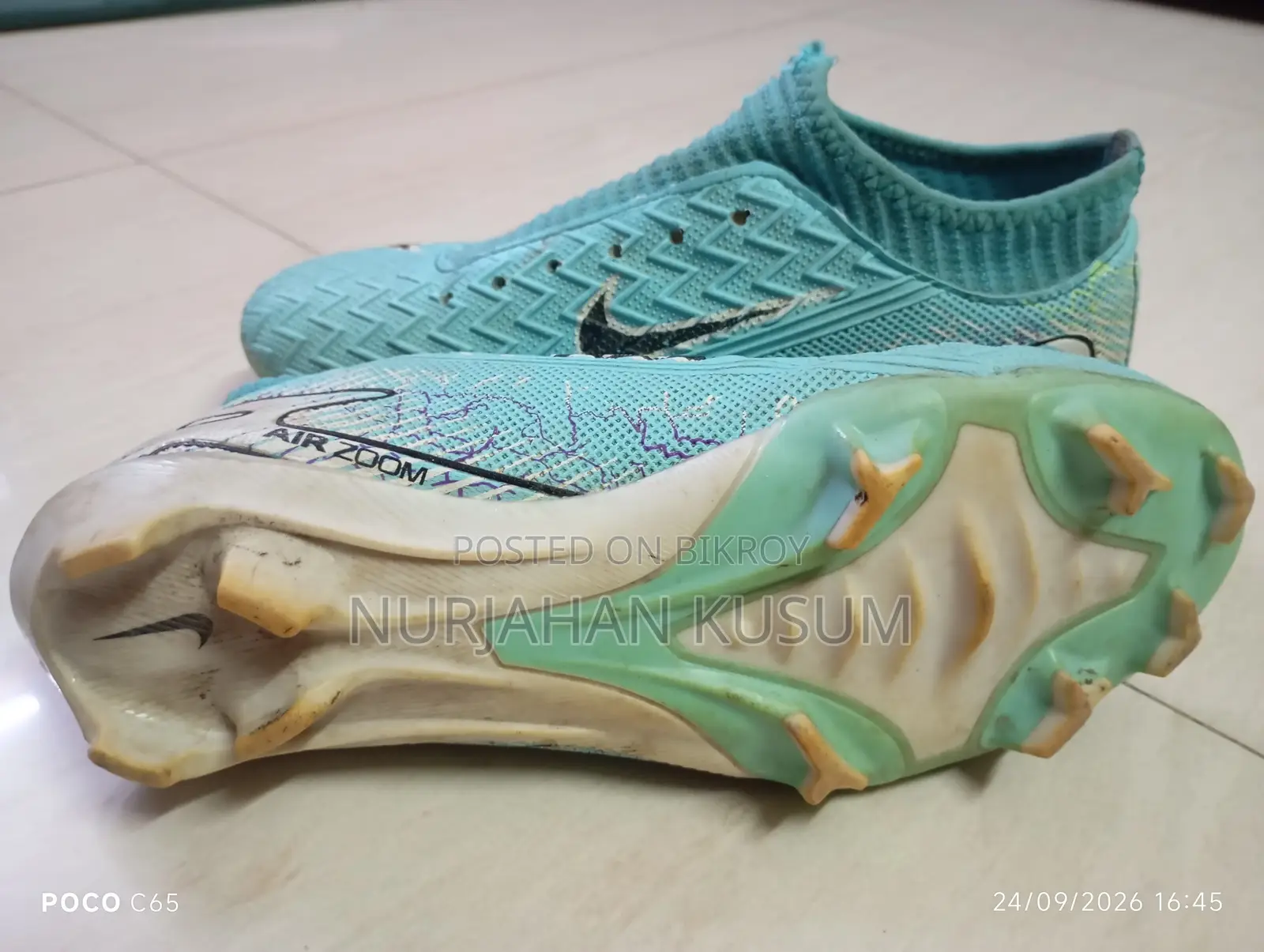 Nike Air Zoom Used Football Boots Size 39.Laces Available in Any Color