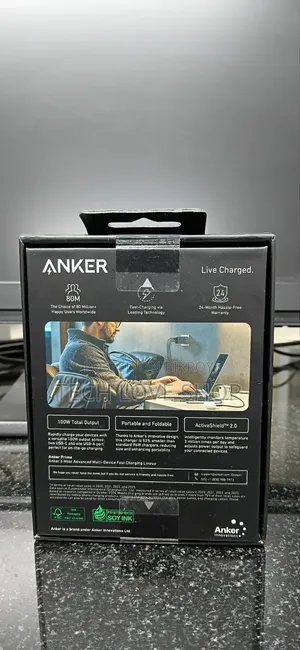 Anker Prime 100W Wall Charger (3-Port: 2x USB-C, 1x USB-A)
