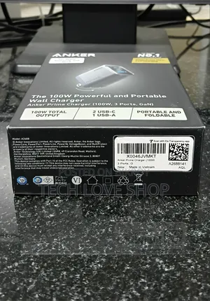 Anker Prime 100W Wall Charger (3-Port: 2x USB-C, 1x USB-A)