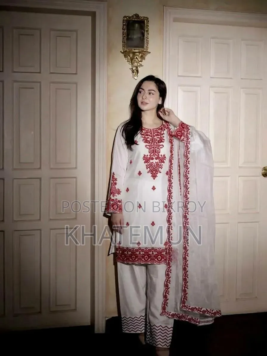 Embroidery Readymade Three Piece