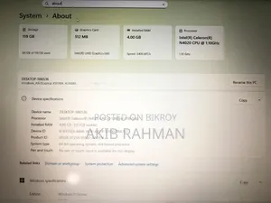 ল্যাপটপ আসুস ভিভুবুক এক্স৫৪০০এসএ ৪জিবি ইন্টেল সেলেরন এসএসডি ১২৮জিবি