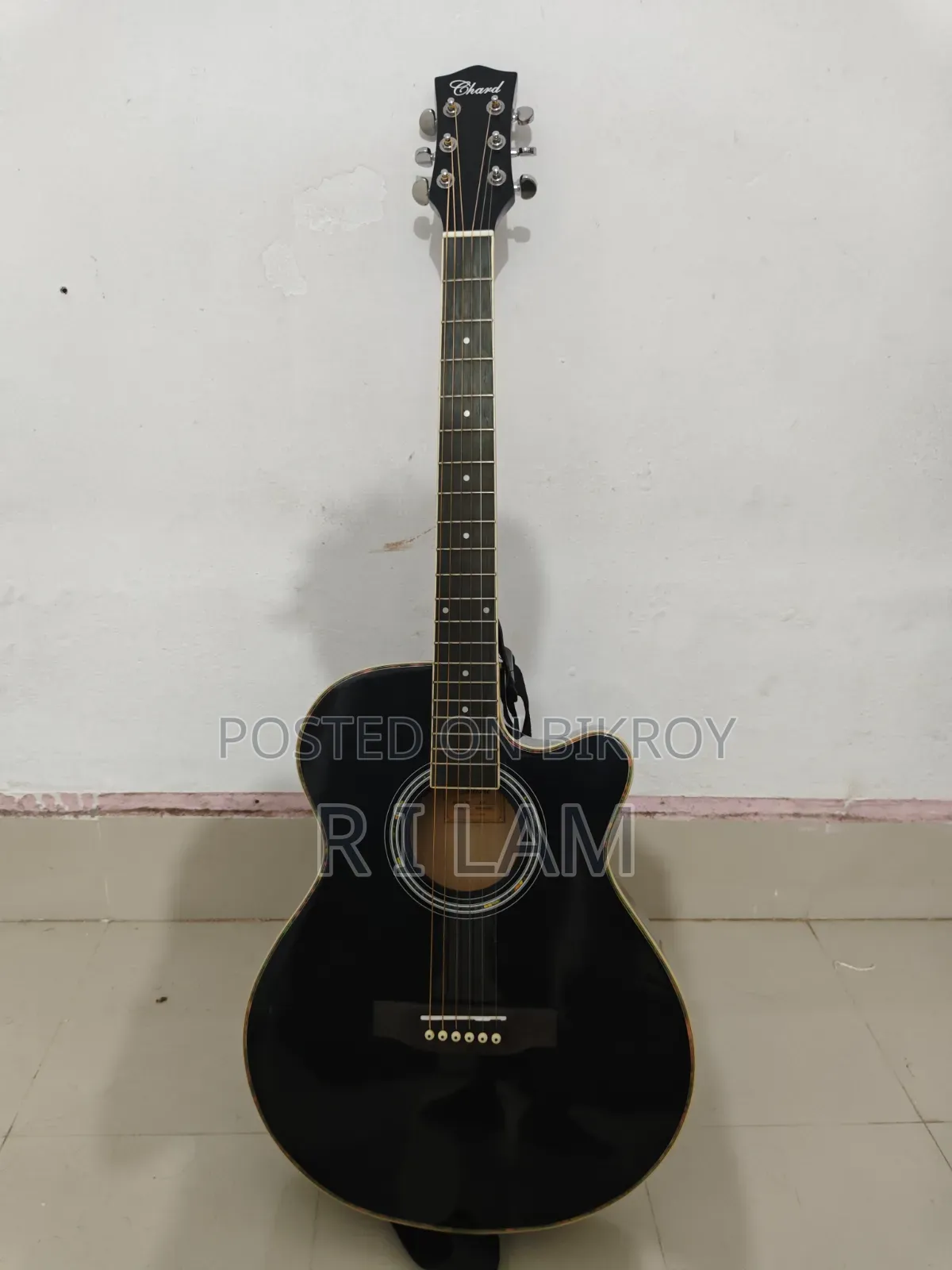 Chard EA12 Black Pure Acoustic Guitar
