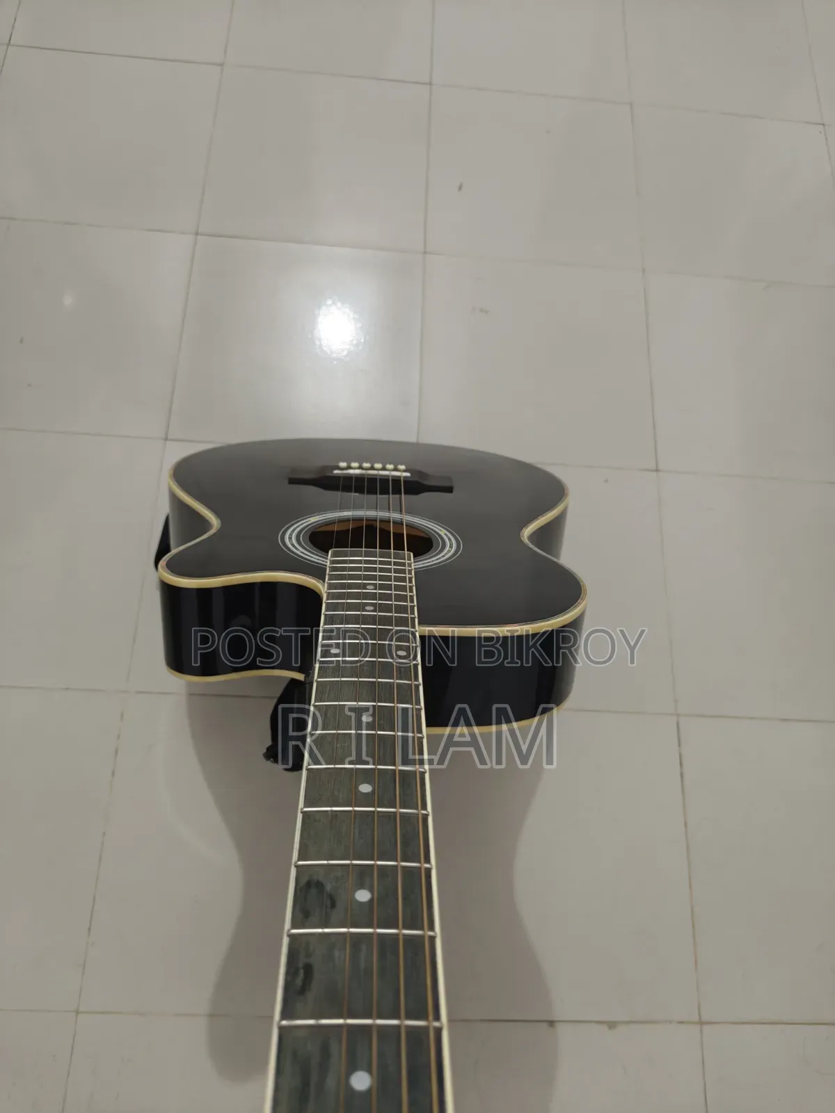 Chard EA12 Black Pure Acoustic Guitar
