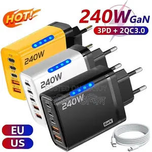 5 in 1 Mobile Adapter Charger 4 Ports (2 USB + 2 PD)