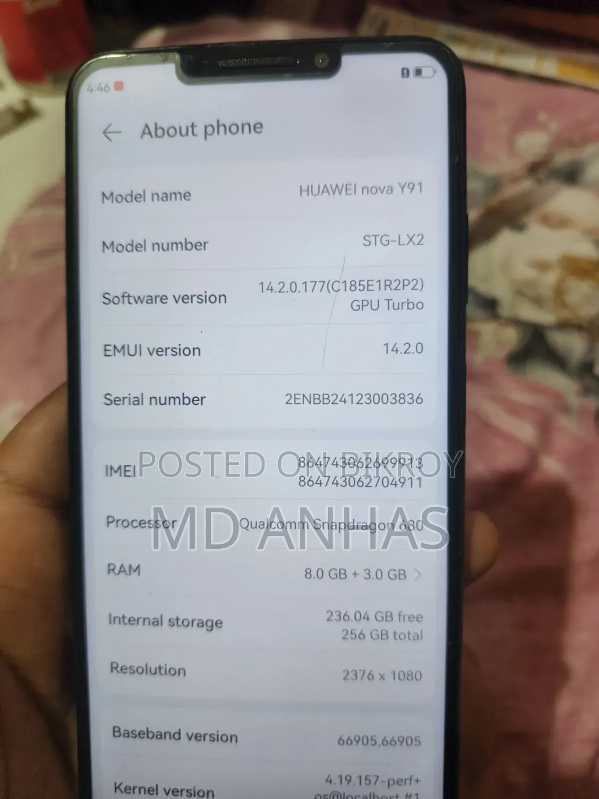 Huawei nova Y91 256 GB Black