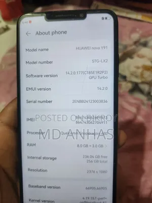 Huawei nova Y91 256 GB Black