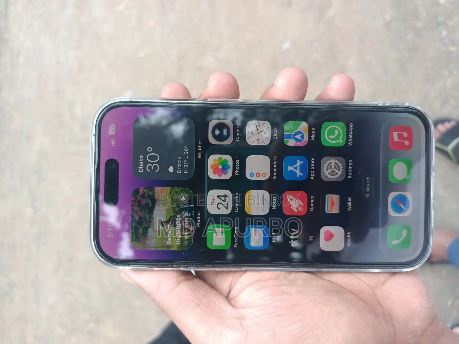 অ্যাপল আইফোন ১৪ প্রো ১২৮ জিবি পার্পল