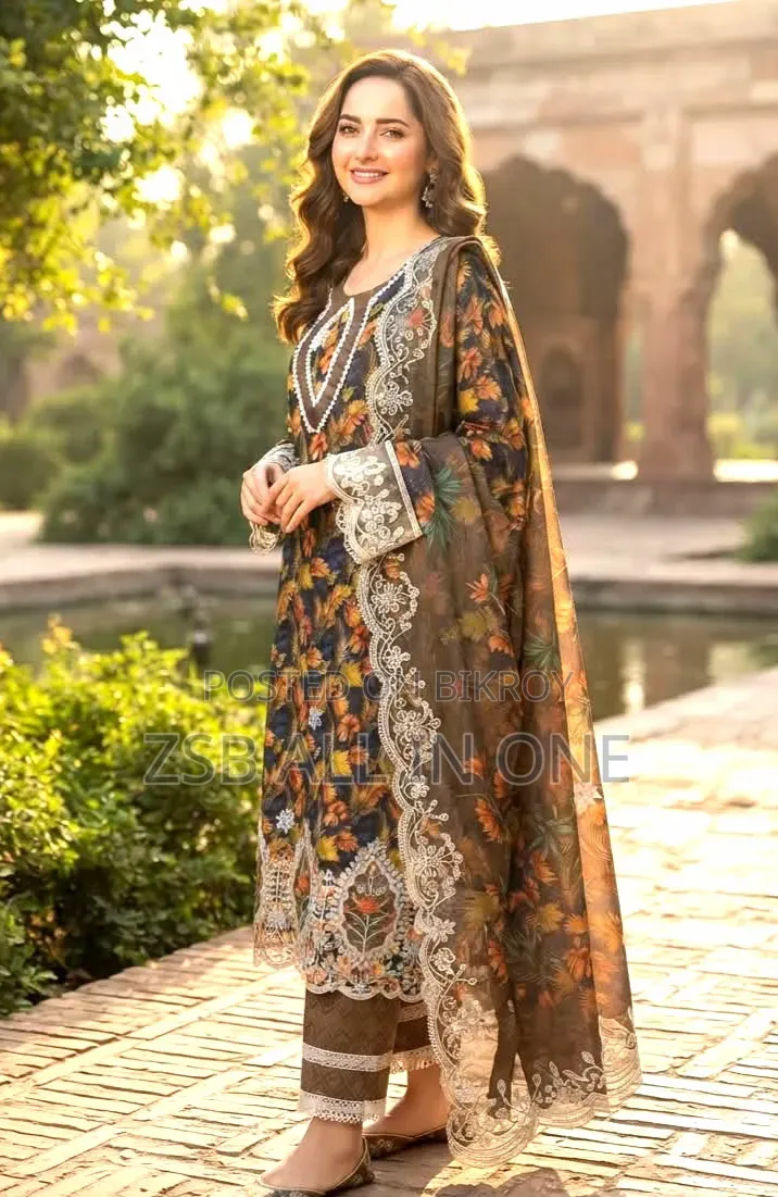 লেজার কাট রেডিমেড থ্রি পিস