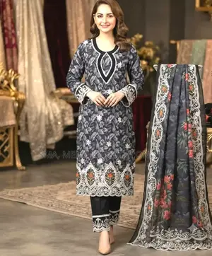লেজার কাট রেডিমেড থ্রী পিস