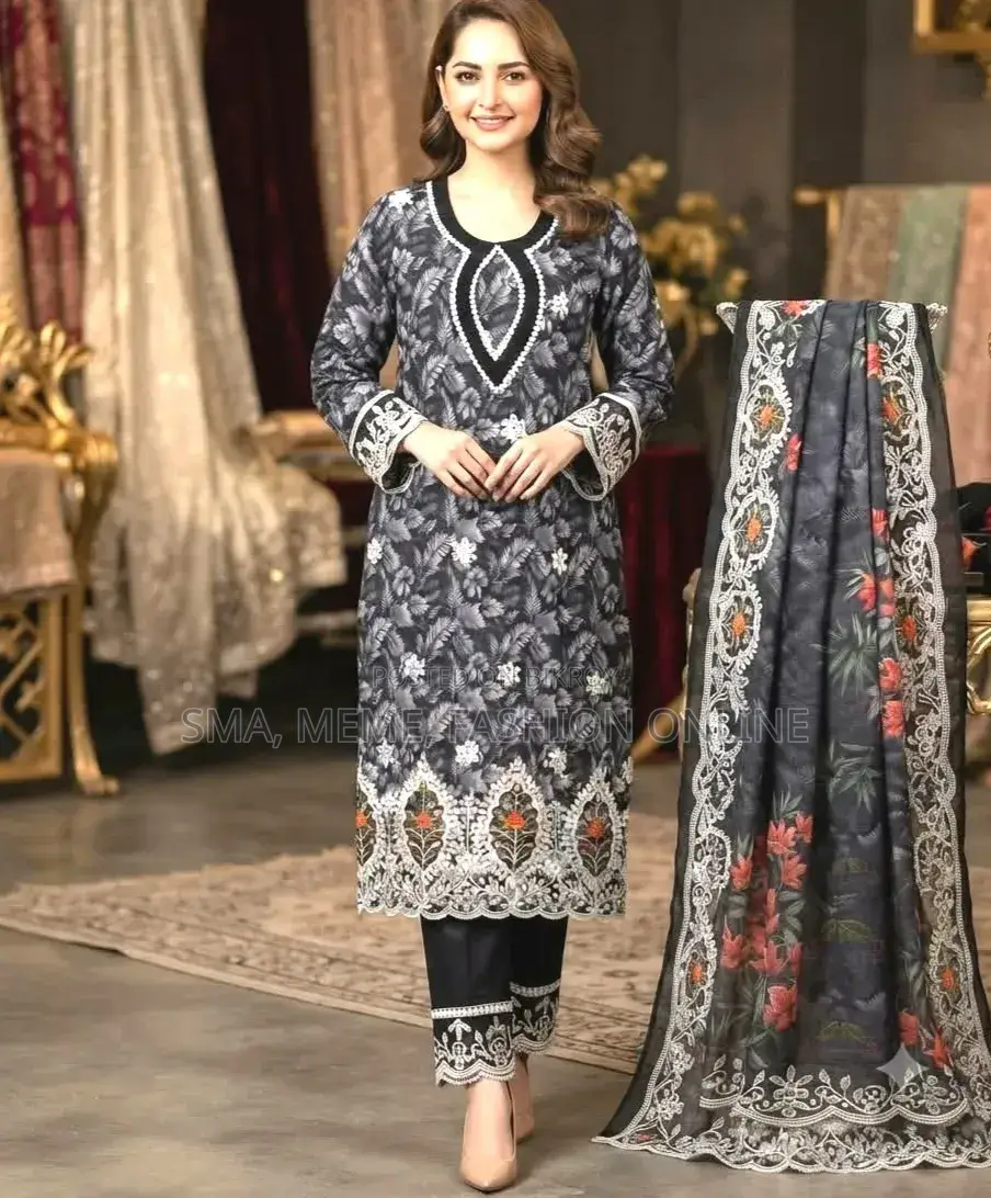 লেজার কাট রেডিমেড থ্রী পিস