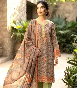 লেজার কাট রেডিমেড থ্রী পিস