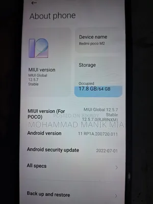 Xiaomi Poco M2 64 GB Blue