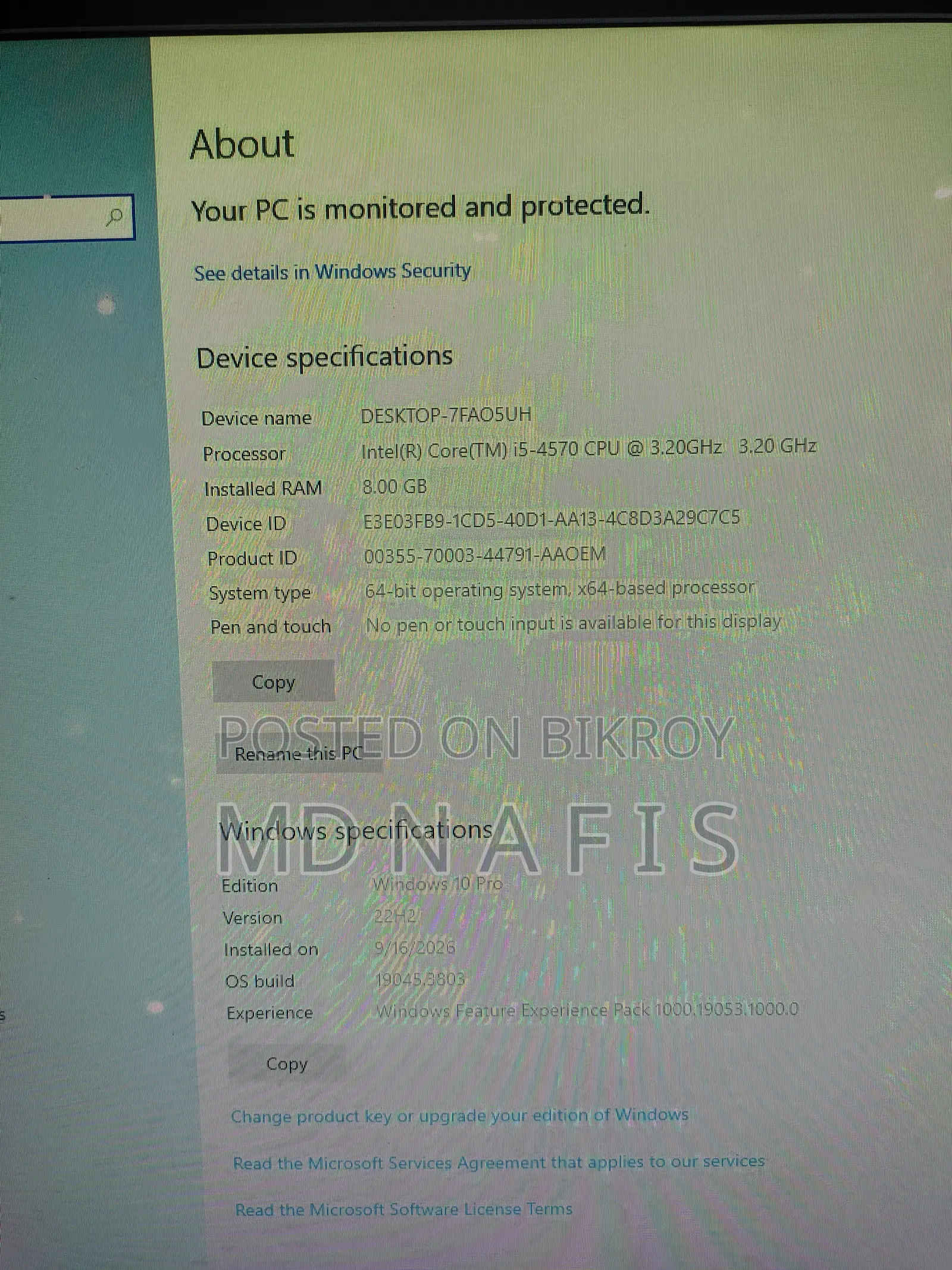 Desktop Computer 8GB Intel Core i5 SSD 128GB