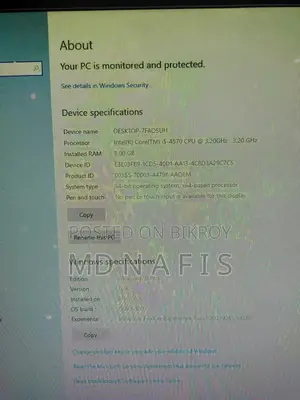 Desktop Computer 8GB Intel Core i5 SSD 128GB