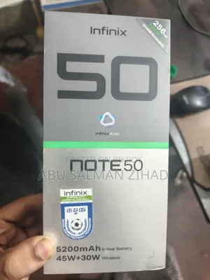 ইনফিনিক্স নোট ৫০ ৪জি ২৫৬ জিবি ব্ল্যাক