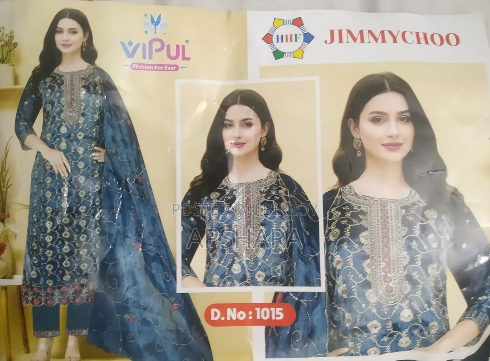 Vipul JimmyChoo Premium 3-Piece (unstitched) Embroidery Salwar Kameez Set