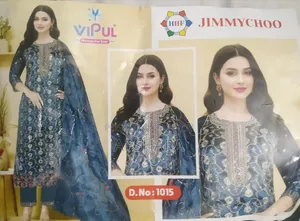 Vipul JimmyChoo Premium 3-Piece (unstitched) Embroidery Salwar Kameez Set