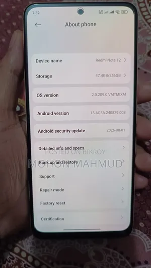Xiaomi Redmi Note 12 256 GB Rose Gold