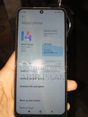 Xiaomi Redmi Note 9 Pro 128 GB Silver