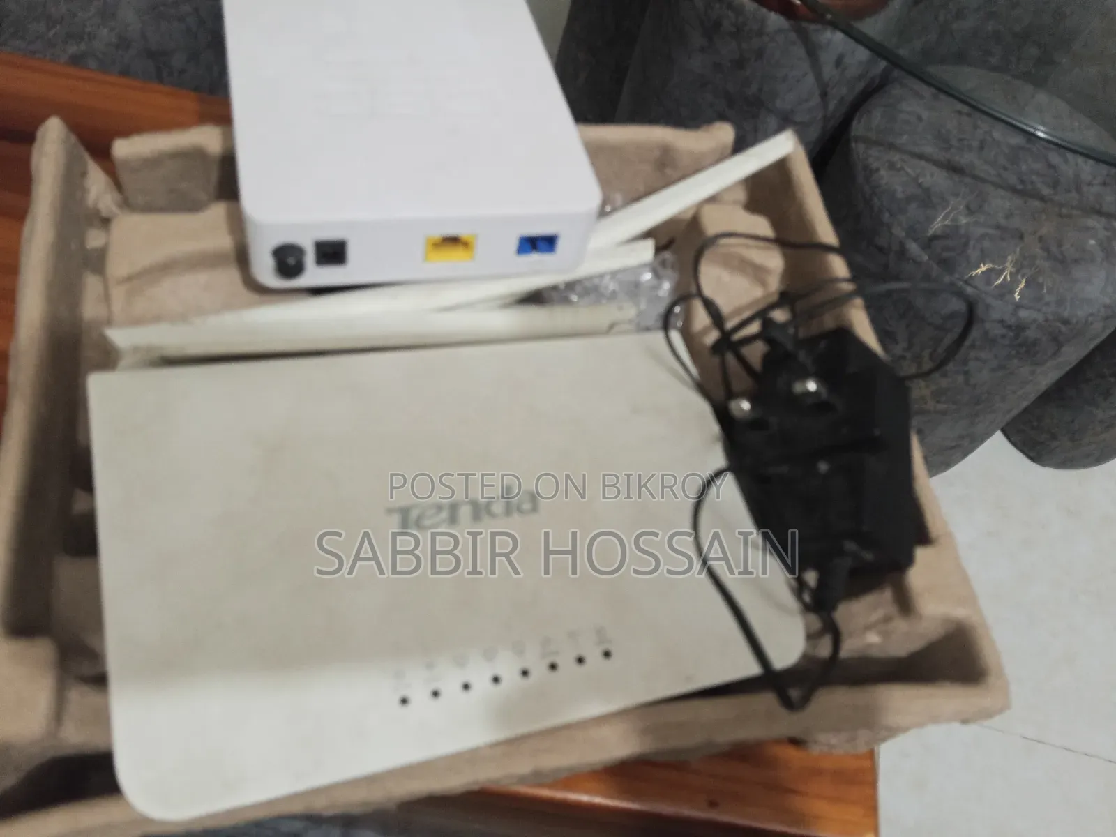 Tenda F3 Used WiFi Router + Brand New XPON 1GE ONU – Combo Offer