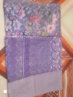 Cotton Dress with Embroidery and Sequence Work on Dress and Orna