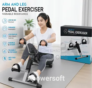 Arm Leg Pedal Exerciser With LCD Display Adjustable Resistance