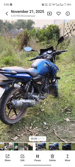 TVS Apache RTR 160 2V 2018 Blue