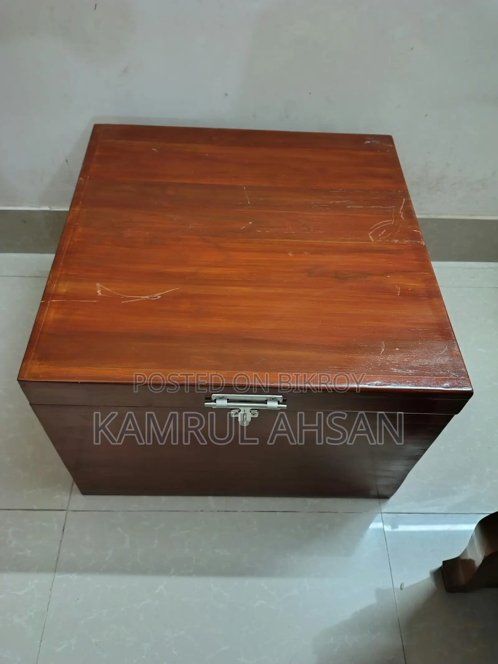 Mahogany Wood Trunk System Box For Sale