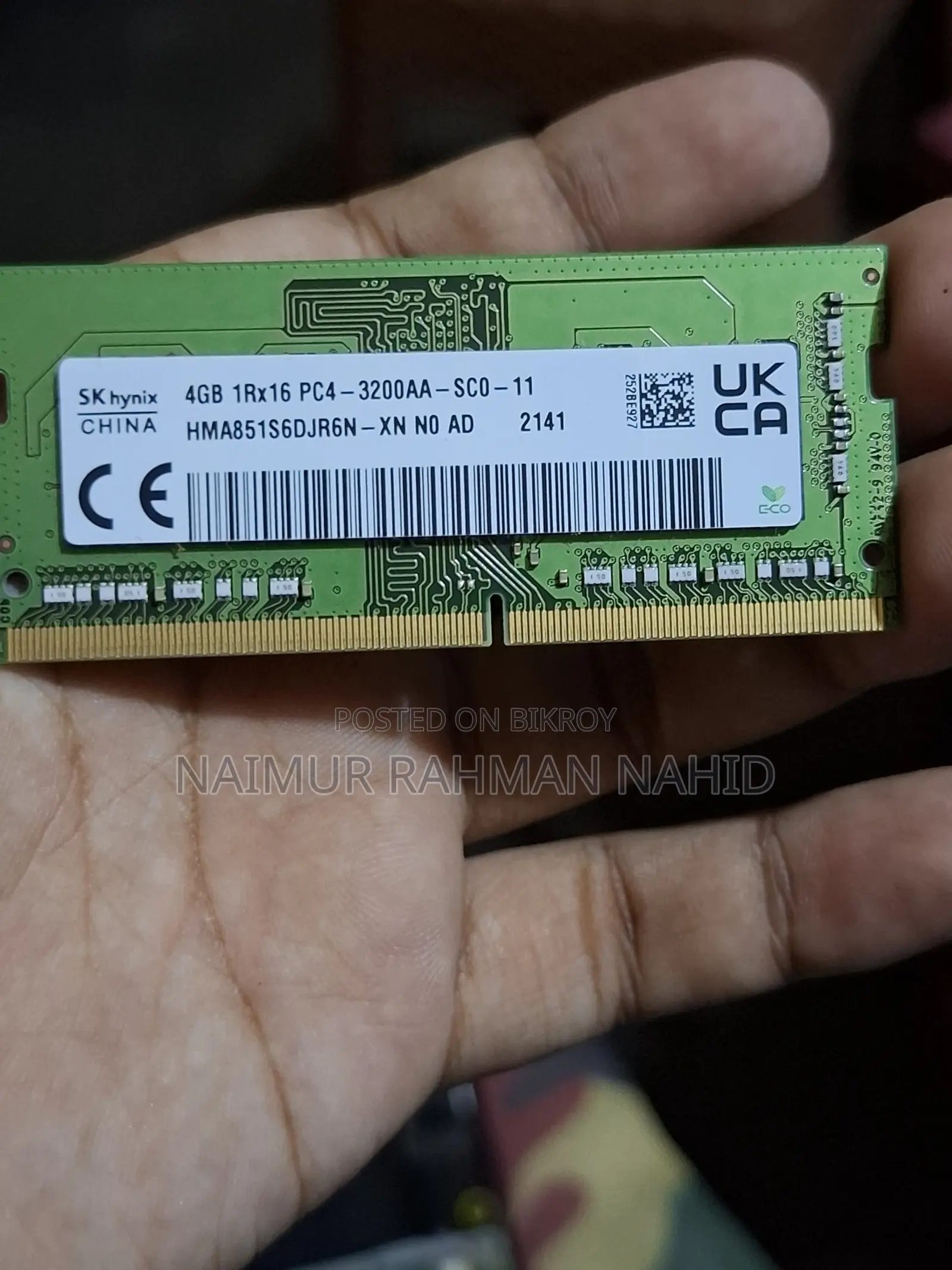 Sk Hynix 4gb Ddr4 3200mhz