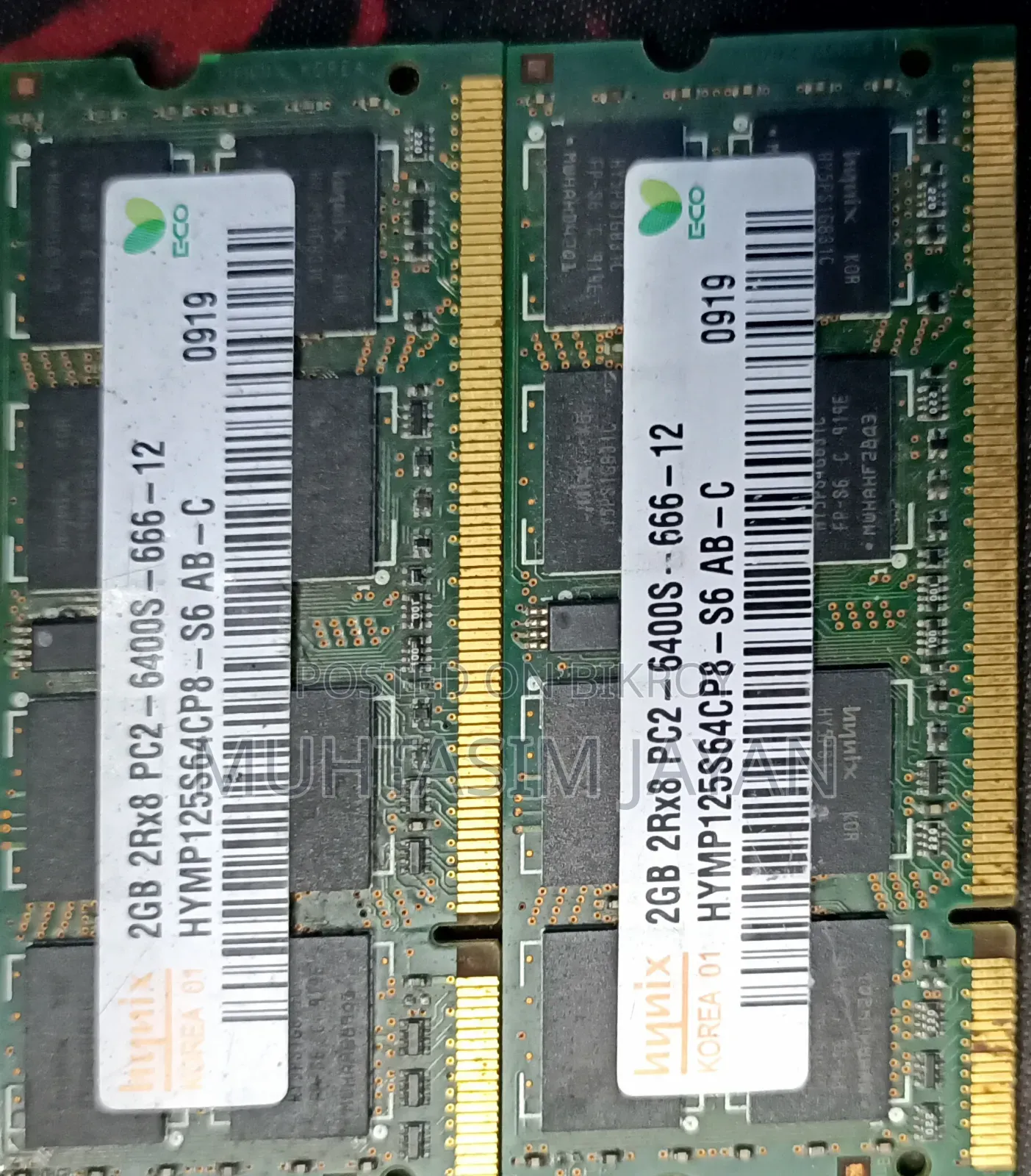 Laptop RAM 2 DDR3 2GB Sticks