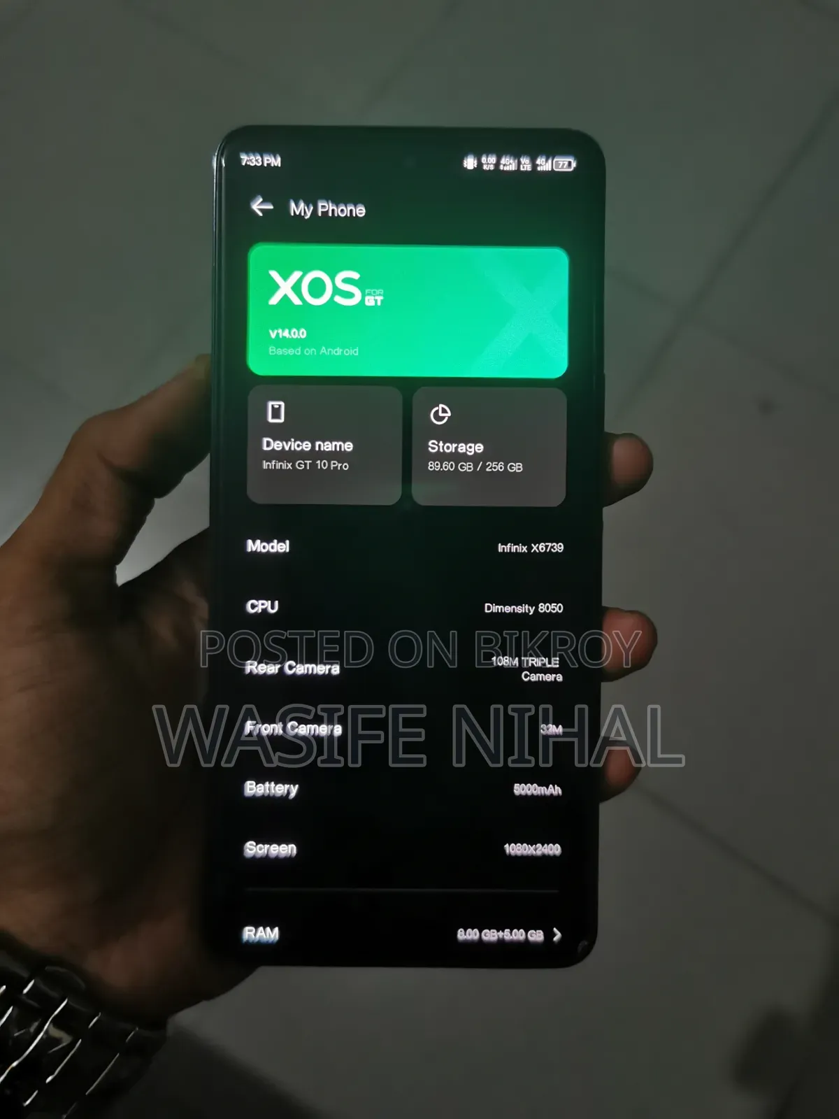 Infinix GT 10 Pro 256 GB Black
