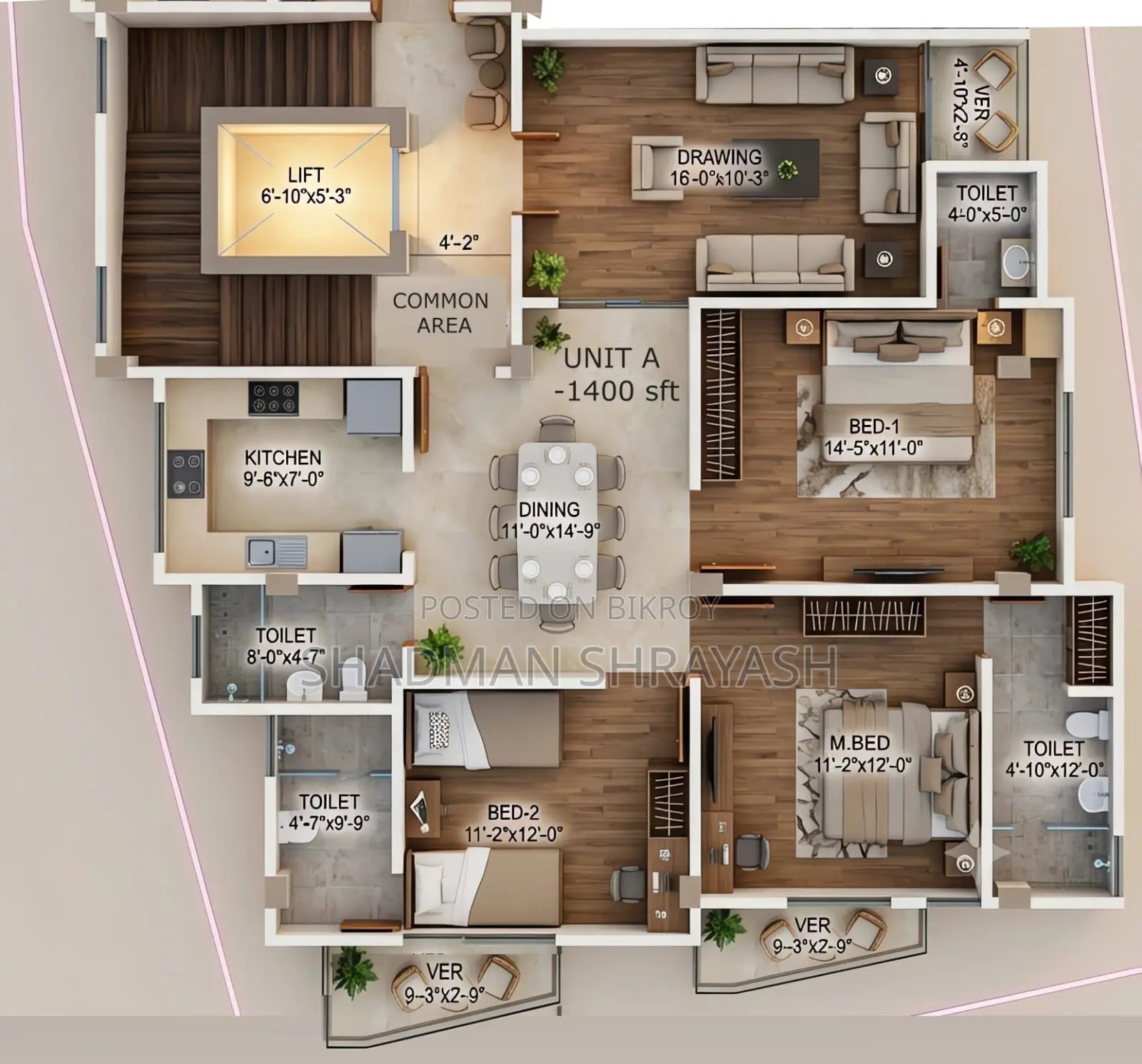 3 bedroom Apartment in Green Homes, Uttara for sale