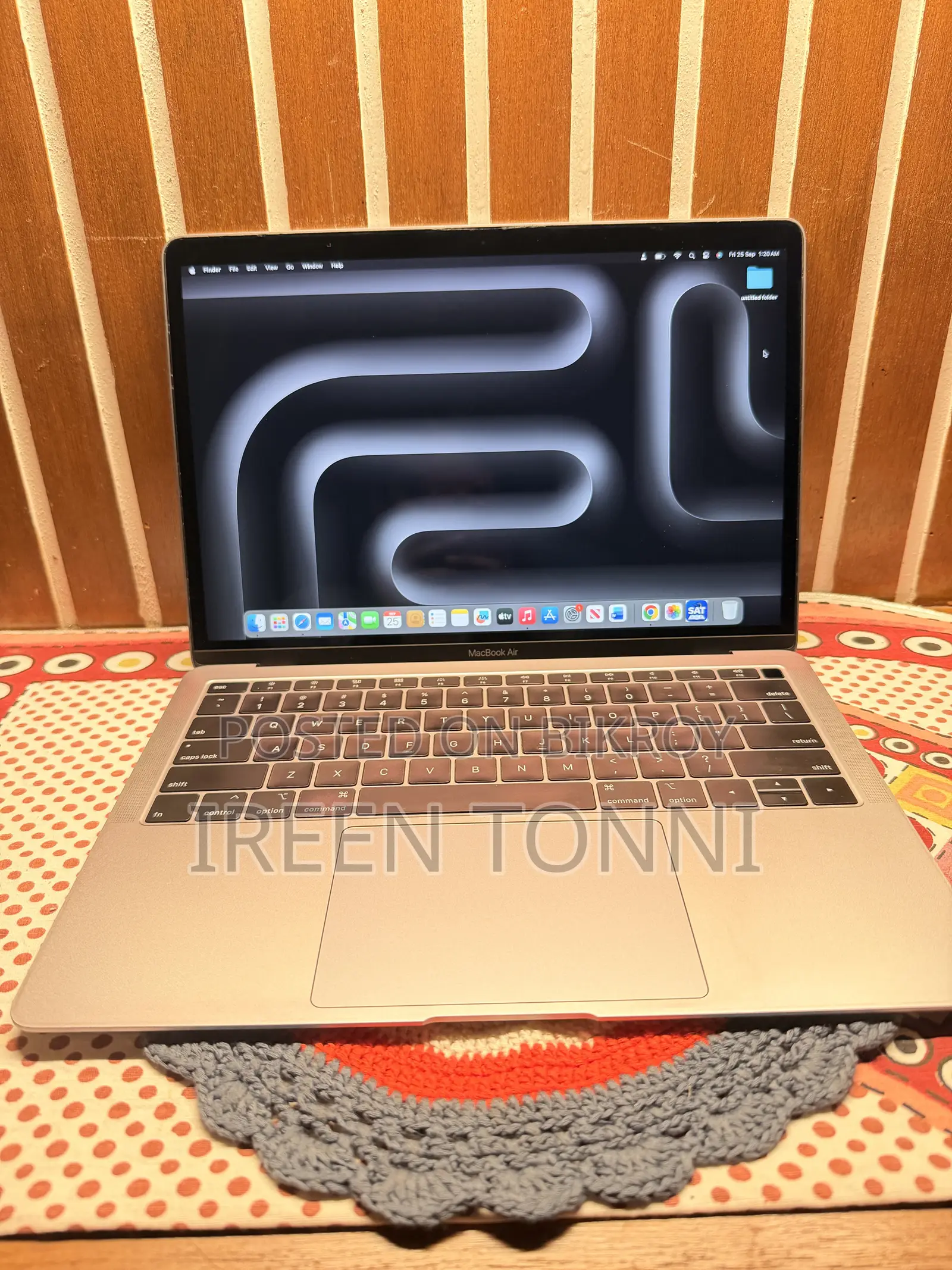 ল্যাপটপ অ্যাপল ম্যাকবুক এয়ার ২০১৯ ৮জিবি ইন্টেল কোর আই৫ এসএসডি ১২৮জিবি