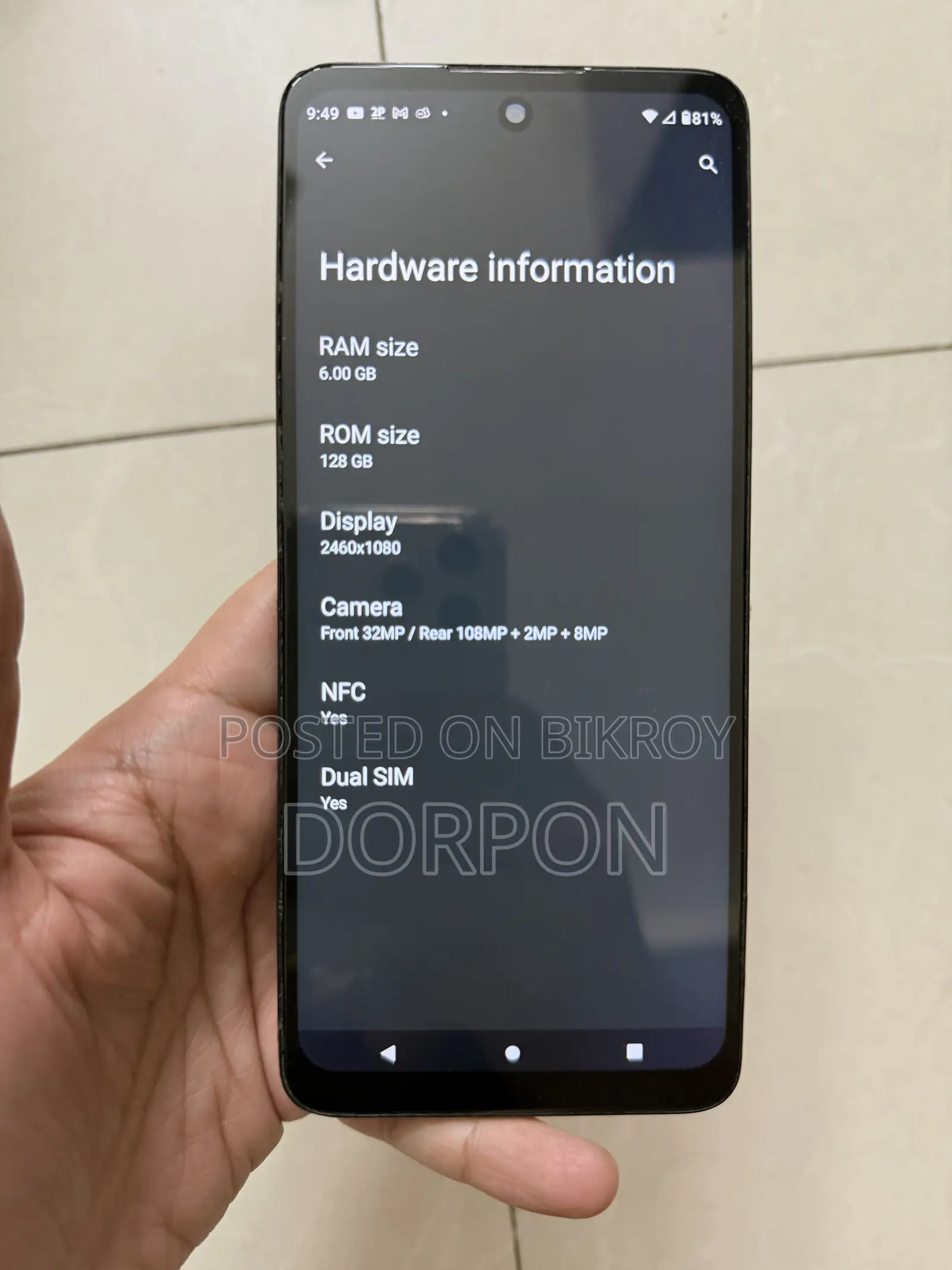 Motorola Moto G60 128 GB Black