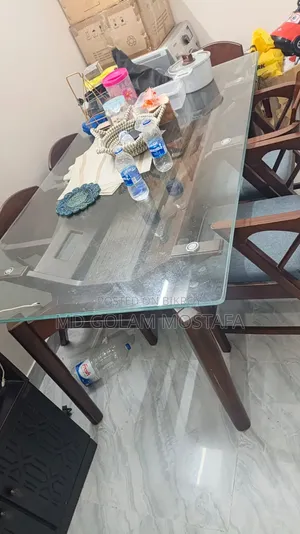 Glass Top Dinning Table With 6 Chair