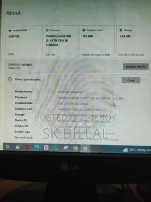 Desktop Computer Gigabyte GB-BXi5-4570R 8GB Intel Core i5 SSD 256GB