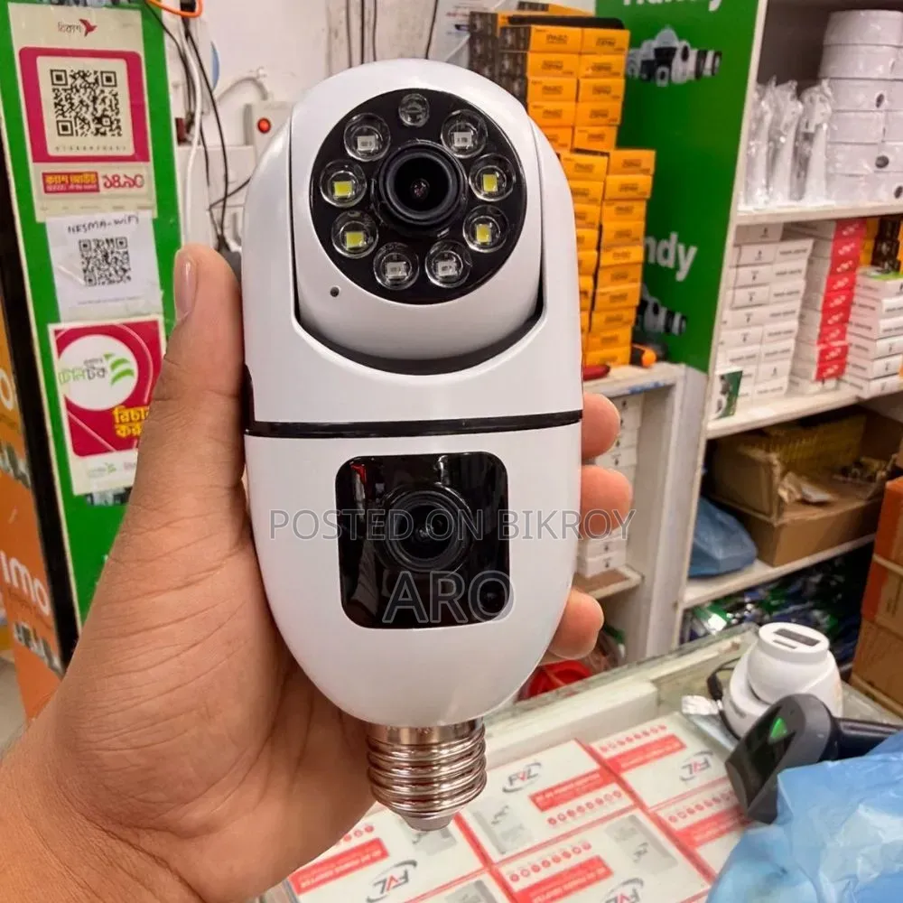 Dual Lense IP Bulb Camera(360 ডিগ্রী