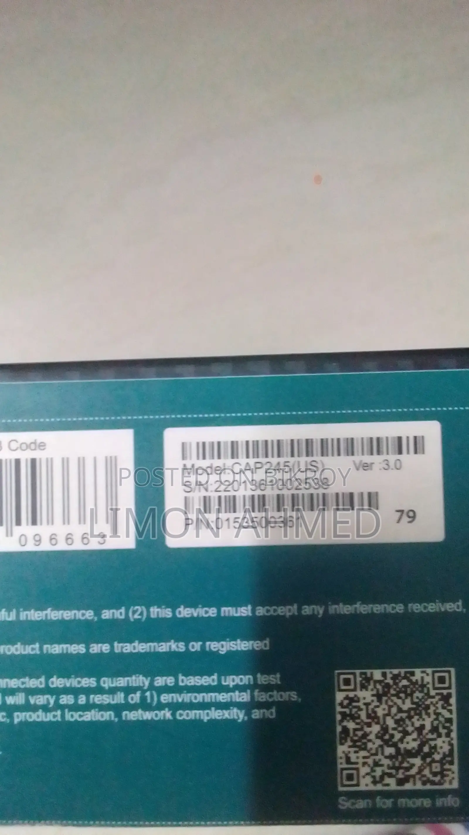TP-Link CAP1750 (CAP245) Wireless Dual Band Access Point (Urgent Sale)