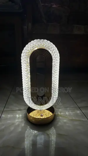 Crystal Table Lamp With Touch Control and 3 Color Lights